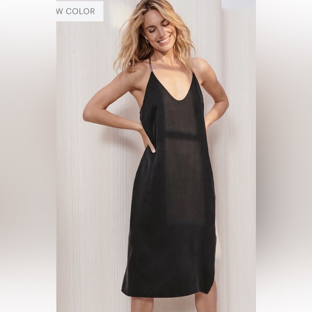 LUNYA Washable Silk Slip Dress SZ S